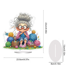 Load image into Gallery viewer, Acrylic Special Shape Knitting Granny Diamond Painting Desktop Ornaments
