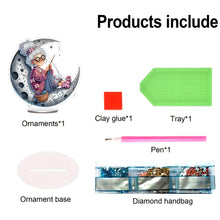 Load image into Gallery viewer, Acrylic Special Shape Moon Granny Diamond Painting Desktop Ornaments for Home
