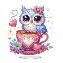 Load image into Gallery viewer, Acrylic Special Shape Owl Cup Diamond Painting Desktop Ornaments for Home
