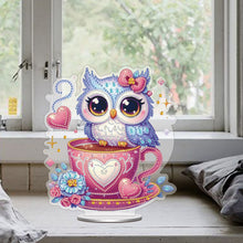 Load image into Gallery viewer, Acrylic Special Shape Owl Cup Diamond Painting Desktop Ornaments for Home
