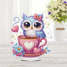 Load image into Gallery viewer, Acrylic Special Shape Owl Cup Diamond Painting Desktop Ornaments for Home
