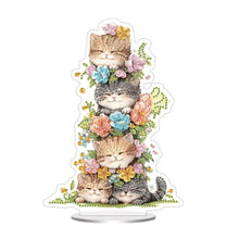Load image into Gallery viewer, Acrylic Special Shape Cat Diamond Painting Desktop Ornaments for Home Decor
