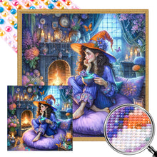 Load image into Gallery viewer, AB Diamond Painting - Full Round - Witch In Leisure Time (40*40CM)
