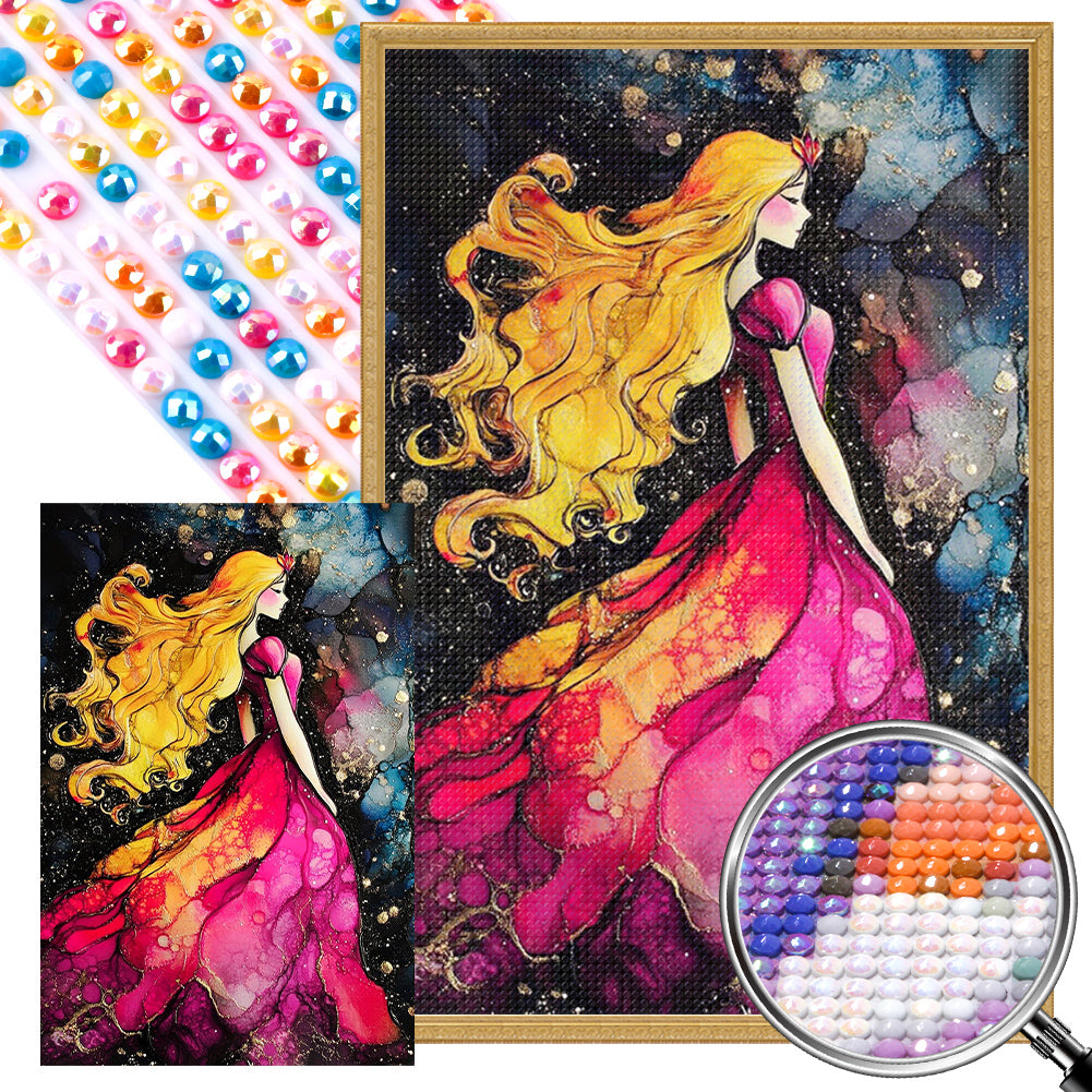 AB Diamond Painting - Full Round - Blonde Princess (40*60CM)