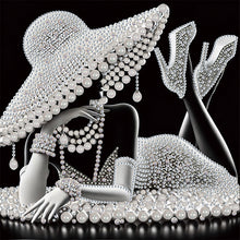 Load image into Gallery viewer, Diamond Painting - Partial Special Shaped - Elegant Lady (30*30CM)
