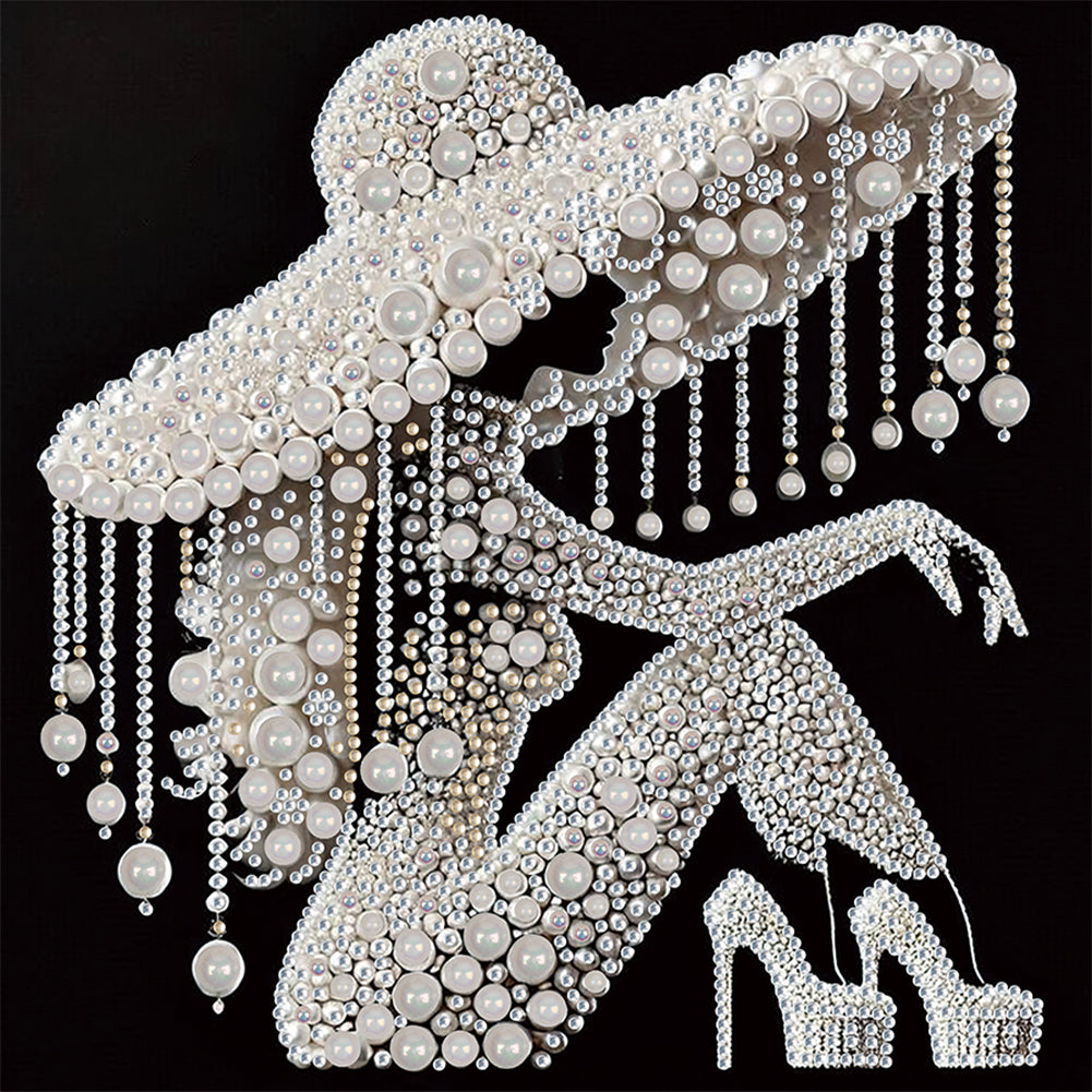 Diamond Painting - Partial Special Shaped - Elegant Lady (30*30CM)