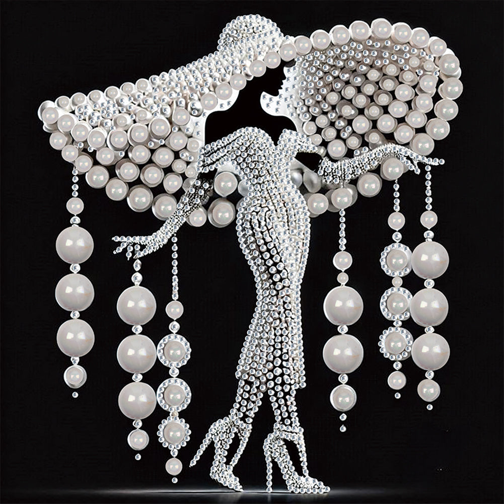 Diamond Painting - Partial Special Shaped - Elegant Lady (30*30CM)