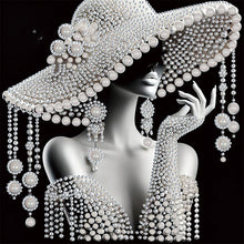 Load image into Gallery viewer, Diamond Painting - Partial Special Shaped - Elegant Lady (30*30CM)
