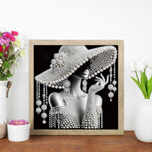 Load image into Gallery viewer, Diamond Painting - Partial Special Shaped - Elegant Lady (30*30CM)
