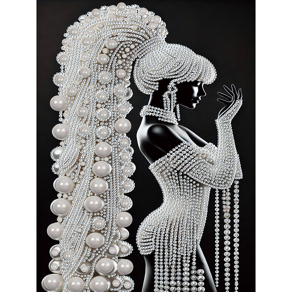 Diamond Painting - Partial Special Shaped - Elegant Lady (30*40CM)