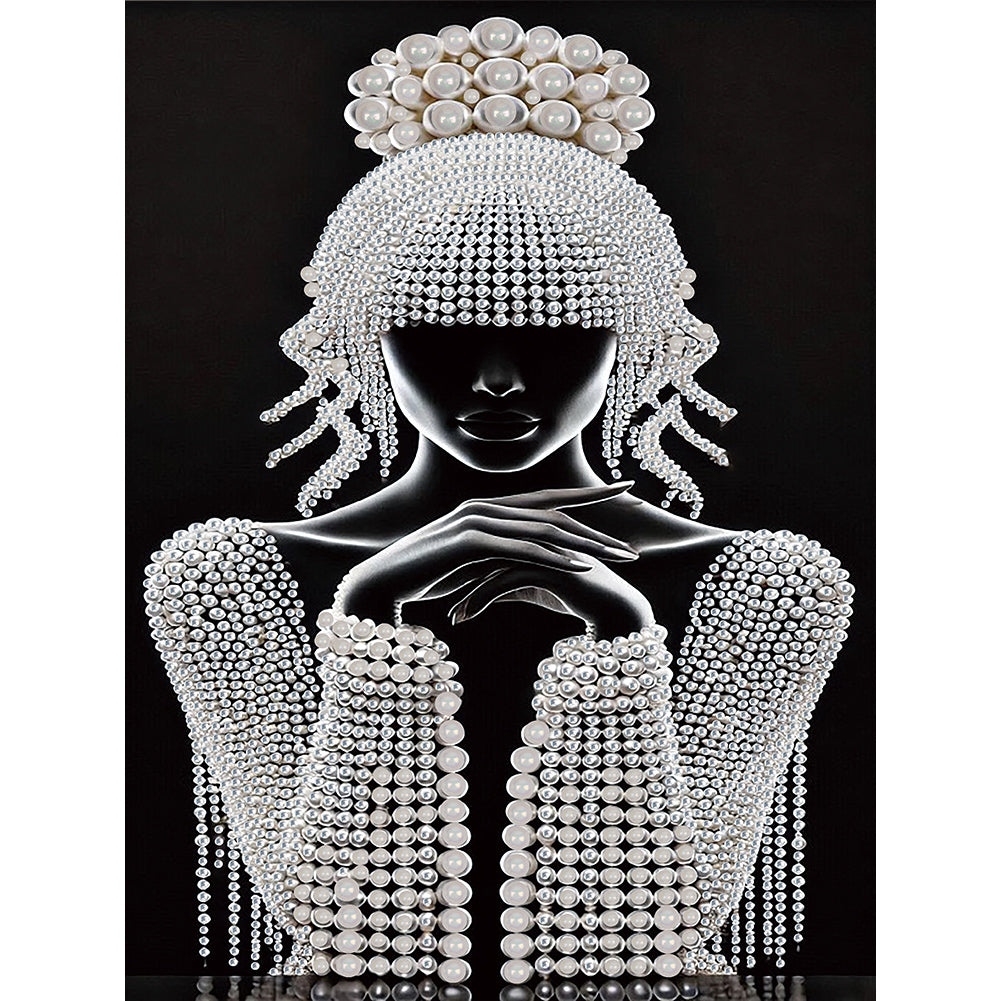 Diamond Painting - Partial Special Shaped - Elegant Lady (30*40CM)