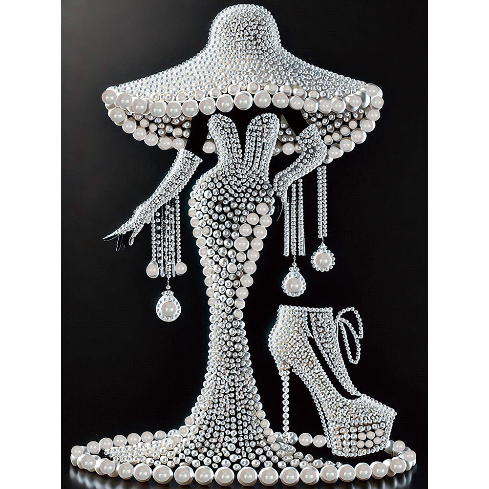 Diamond Painting - Partial Special Shaped - Elegant Lady (30*40CM)