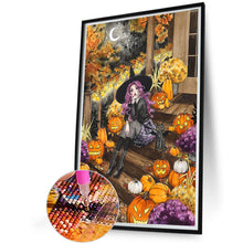 Load image into Gallery viewer, Diamond Painting - Full Round - Pumpkin Witch Girl (40*60CM)
