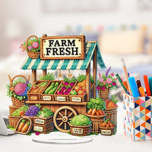 Load image into Gallery viewer, Acrylic Special Shaped Farm Vegetable Stand 5D DIY Diamond Art Tabletop Decor
