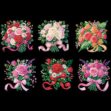 Load image into Gallery viewer, 6Pcs Acrylic Animals Birthday Diamond Painting Fridge Magnet DIY Fridge Stickers
