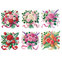 Load image into Gallery viewer, 6Pcs Acrylic Animals Birthday Diamond Painting Fridge Magnet DIY Fridge Stickers
