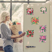 Load image into Gallery viewer, 6Pcs Acrylic Animals Birthday Diamond Painting Fridge Magnet DIY Fridge Stickers
