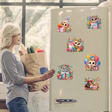 Load image into Gallery viewer, 6Pcs Acrylic Animals Birthday Diamond Painting Fridge Magnet DIY Fridge Stickers
