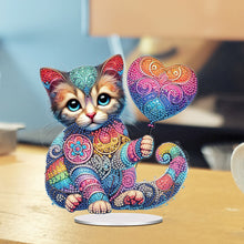 Load image into Gallery viewer, Acrylic Special Shape Cat Desktop Diamond Art Kits Rhinestones Desktop Ornaments
