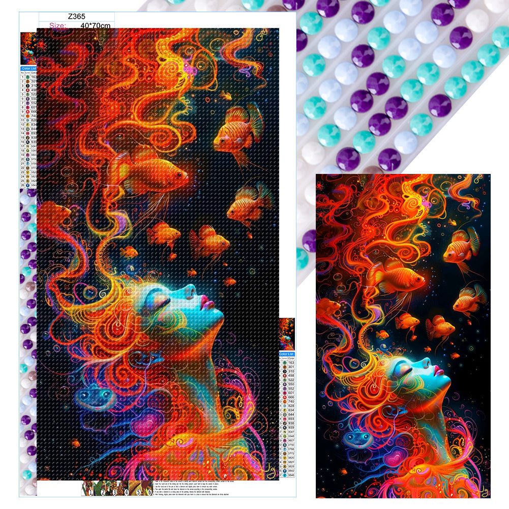 Diamond Painting - Full Round - Red Hair Girl (40*70CM)