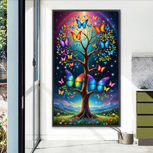 Load image into Gallery viewer, Diamond Painting - Full Round - Butterfly Tree (40*70CM)

