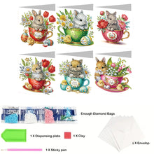 Load image into Gallery viewer, 6Pcs Easter Diamond Drawing Card Diamond Daily Wish Card for Family Friends Gift
