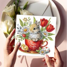 Load image into Gallery viewer, 6Pcs Easter Diamond Drawing Card Diamond Daily Wish Card for Family Friends Gift
