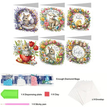 Load image into Gallery viewer, 6Pcs Easter Diamond Drawing Card Diamond Daily Wish Card for Family Friends Gift
