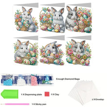 Load image into Gallery viewer, 6Pcs Easter Diamond Drawing Card Diamond Daily Wish Card for Family Friends Gift
