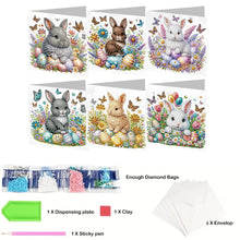 Load image into Gallery viewer, 6Pcs Easter Diamond Drawing Card Diamond Daily Wish Card for Family Friends Gift
