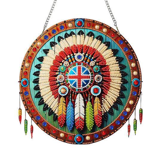 Special Shape Ethnic Style Shield Rhinestone Diamond Art Pendants for Art Crafts
