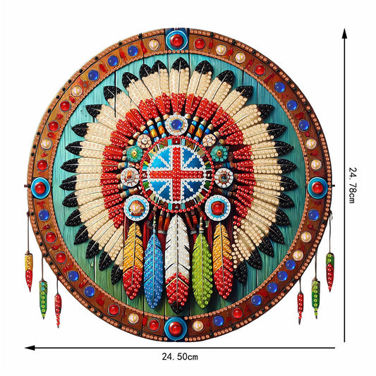Special Shape Ethnic Style Shield Rhinestone Diamond Art Pendants for Art Crafts