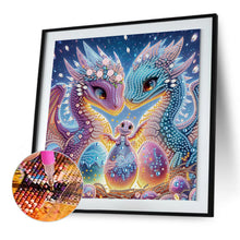 Load image into Gallery viewer, Diamond Painting - Partial Special Shaped - Easter Egg Dinosaur (30*30CM)
