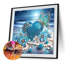 Load image into Gallery viewer, Diamond Painting - Partial Special Shaped - Love On The Beach (30*30CM)
