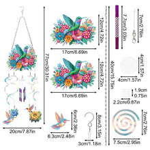 Load image into Gallery viewer, Garden Hummingbird Double Sided Diamond Painting Wind Chime for Window Decor

