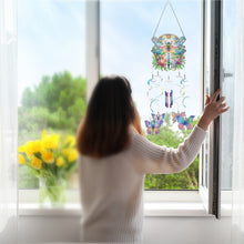 Load image into Gallery viewer, Flower Dragonfly Double Sided Diamond Painting Wind Chime for Window Decor
