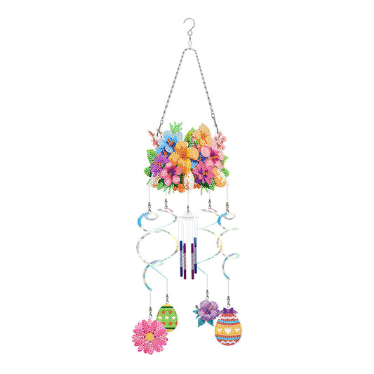 Flower Eggs Double Sided Diamond Painting Wind Chimes for Window Decor