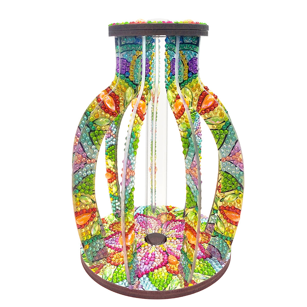 Wood Flower Diamond Painting Flower Vase Diamond Painting Tabletop Ornaments Kit