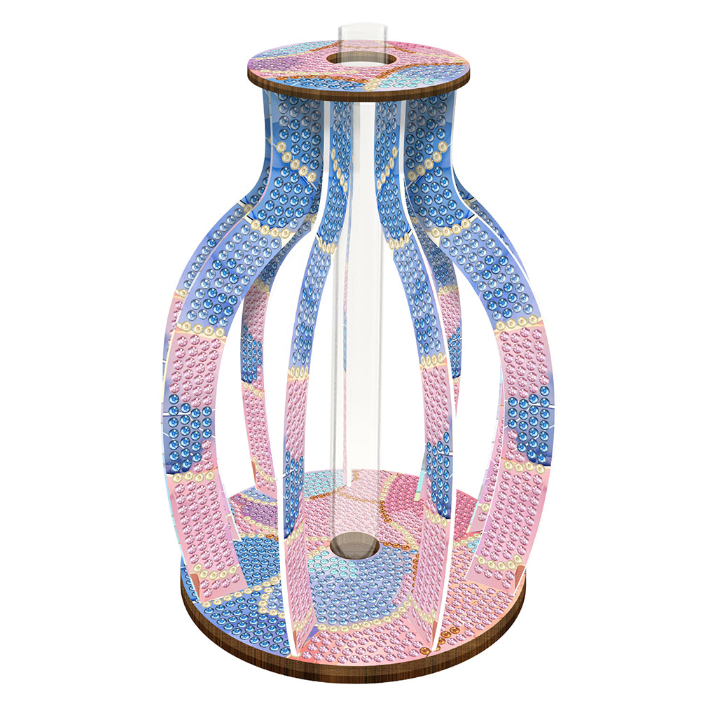 Wood Flower Diamond Painting Flower Vase Diamond Painting Tabletop Ornaments Kit