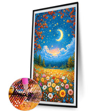 Load image into Gallery viewer, AB Diamond Painting - Full Round - Flower Sea Scenery Under The Moon (40*70CM)
