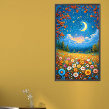 Load image into Gallery viewer, AB Diamond Painting - Full Round - Flower Sea Scenery Under The Moon (40*70CM)
