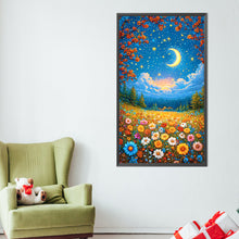 Load image into Gallery viewer, AB Diamond Painting - Full Round - Flower Sea Scenery Under The Moon (40*70CM)
