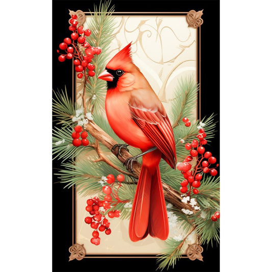 AB Diamond Painting - Full Round - North American Cardinal On The Branch (40*65CM)