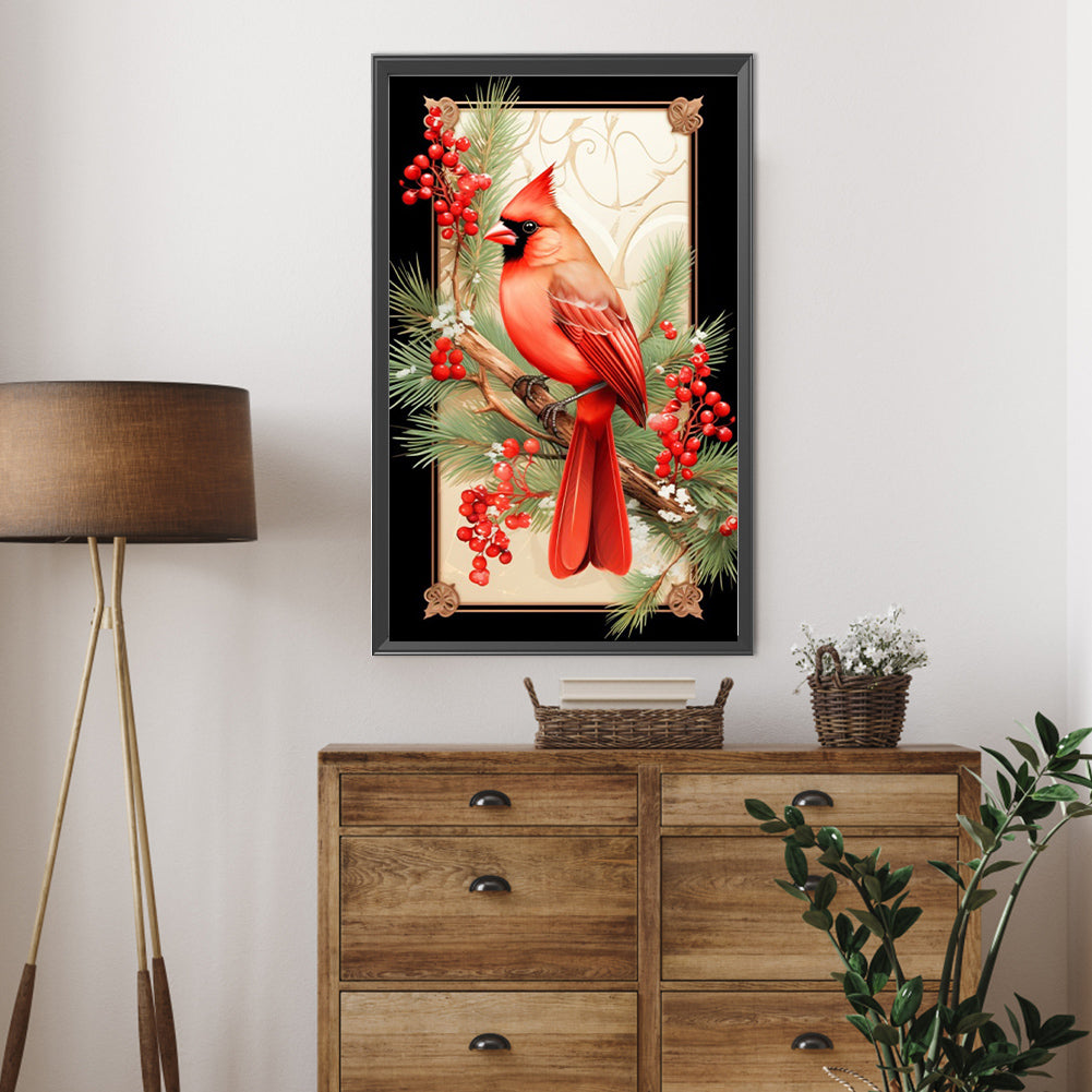 AB Diamond Painting - Full Round - North American Cardinal On The Branch (40*65CM)