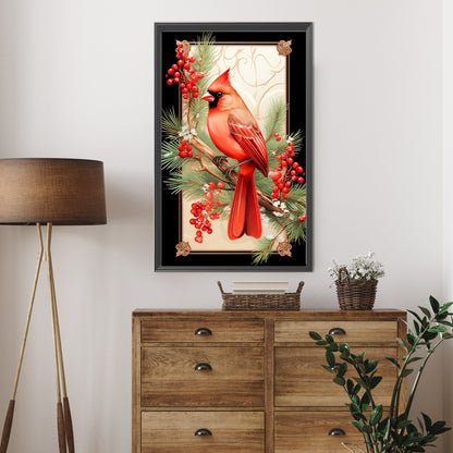 AB Diamond Painting - Full Round - North American Cardinal On The Branch (40*65CM)