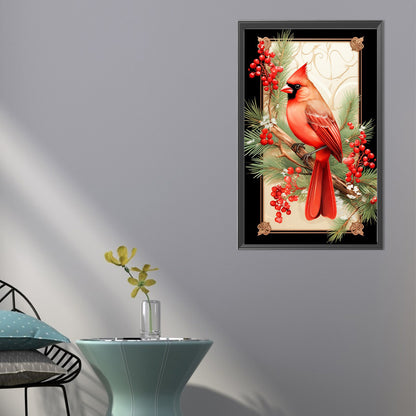 AB Diamond Painting - Full Round - North American Cardinal On The Branch (40*65CM)