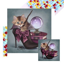 Load image into Gallery viewer, Diamond Painting - Full Square - Cat Witch (40*40CM)
