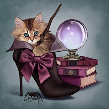 Load image into Gallery viewer, Diamond Painting - Full Square - Cat Witch (40*40CM)
