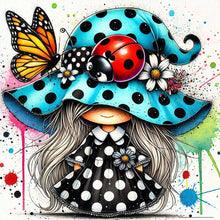 Load image into Gallery viewer, Diamond Painting - Full Square - Colorful Ladybug Girl (30*30CM)
