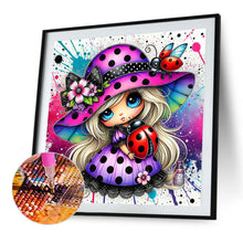 Load image into Gallery viewer, Diamond Painting - Full Square - Colorful Ladybug Girl (30*30CM)
